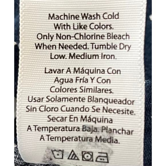 GEORGE SHORT SLV BUTTON-UP CASUAL SHIRT, MENS-XL(46-48)CLASSIC FIT, NAVY & WHITE - Picture 11 of 11